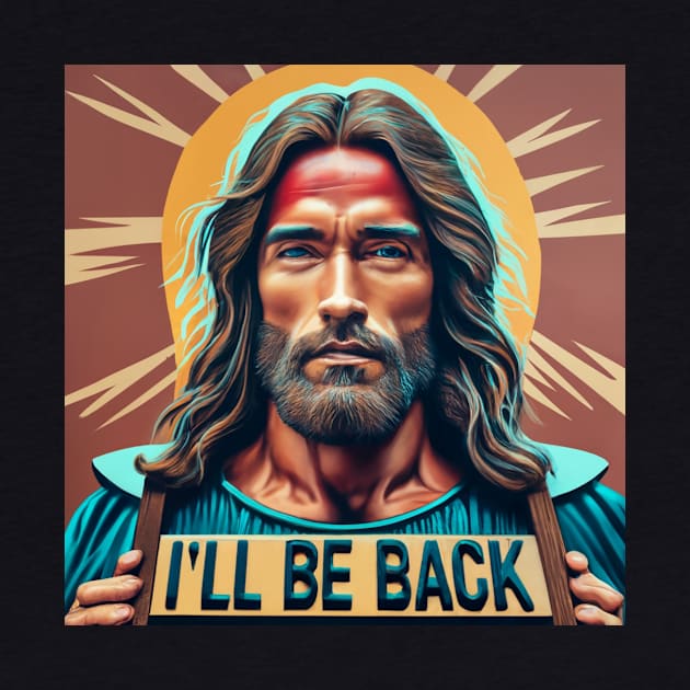 Jesus as Arnold Schwarzenegger - I'll be back - Conceptual art by ByVili